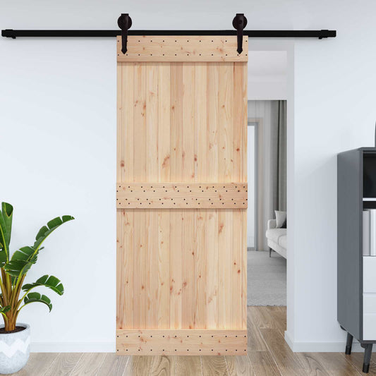 Dør NARVIK Naturlig 95 x 210 cm Massiv Furu Tre