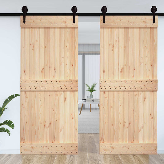 Dør NARVIK Naturlig 100 x 210 cm Massiv Furu Tre