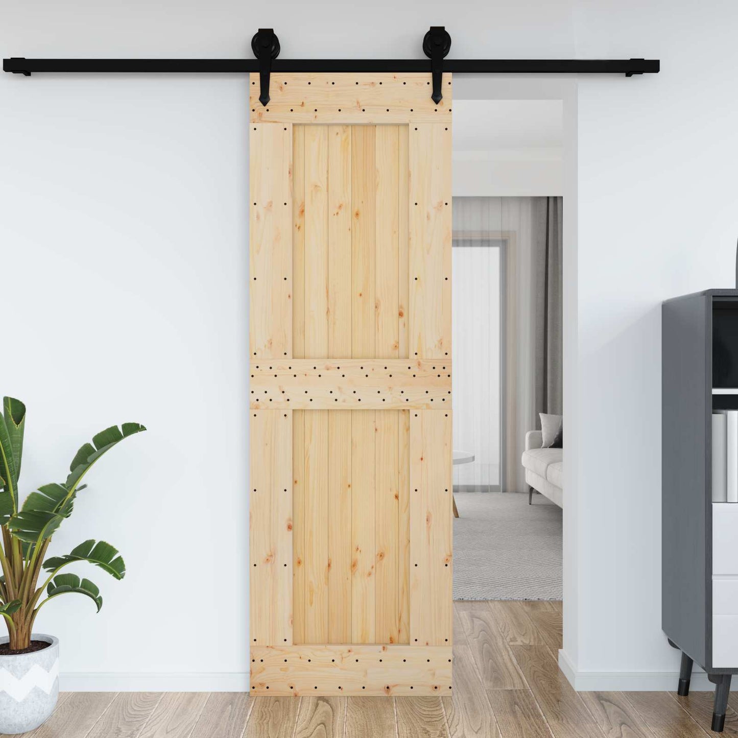 Dør NARVIK Naturlig 70 x 210 cm Massiv Furu Tre