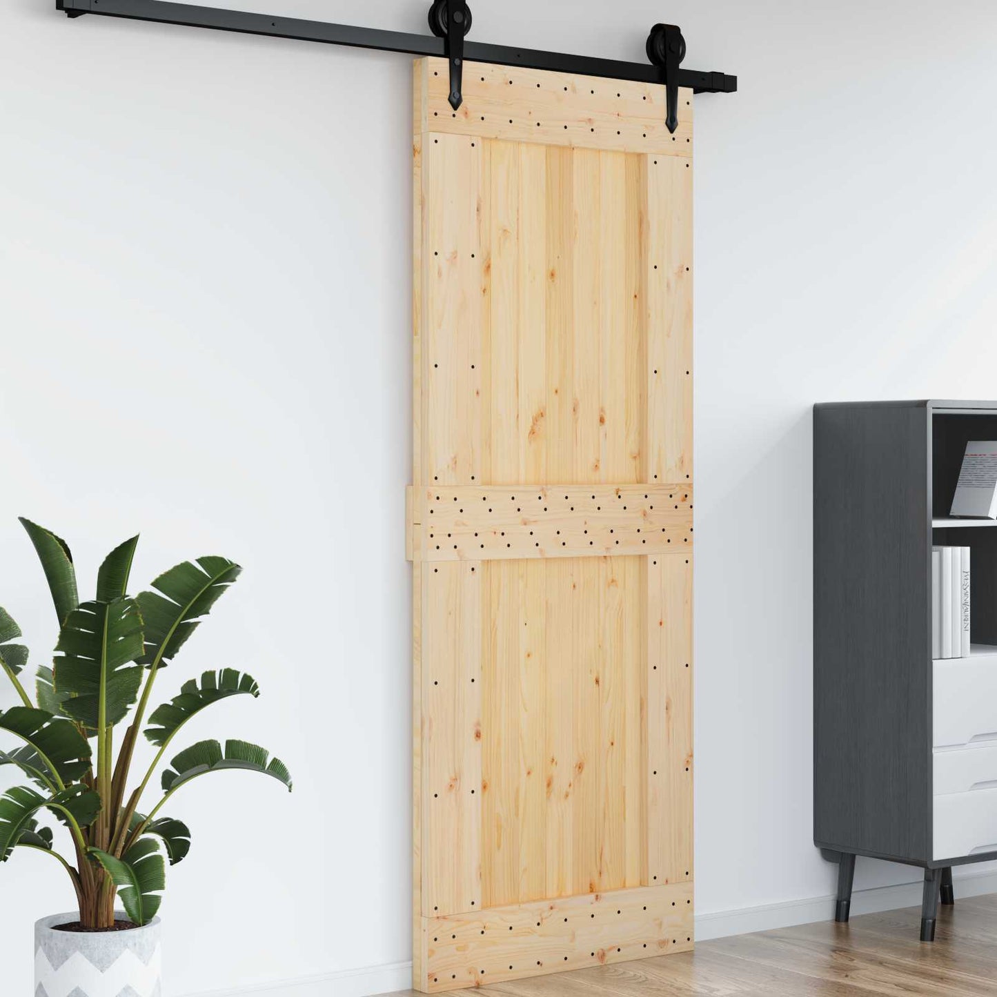 Dør NARVIK Naturlig 85 x 210 cm Massiv Furu Tre