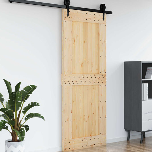 Dør NARVIK Naturlig 90 x 210 cm Massiv Furu Tre