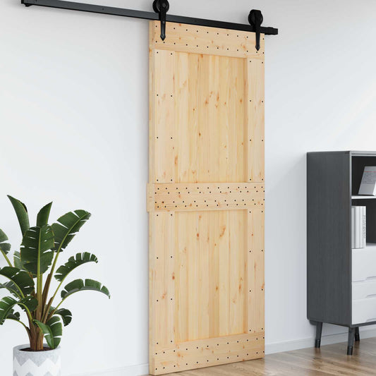 Dør NARVIK Naturlig 95 x 210 cm Massiv Furu Tre