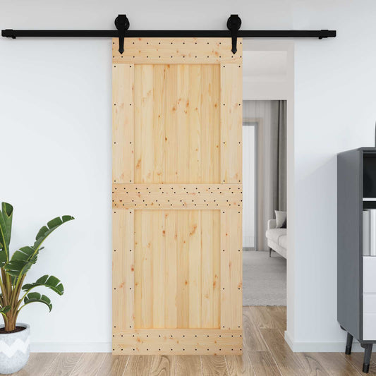 Dør NARVIK Naturlig 95 x 210 cm Massiv Furu Tre