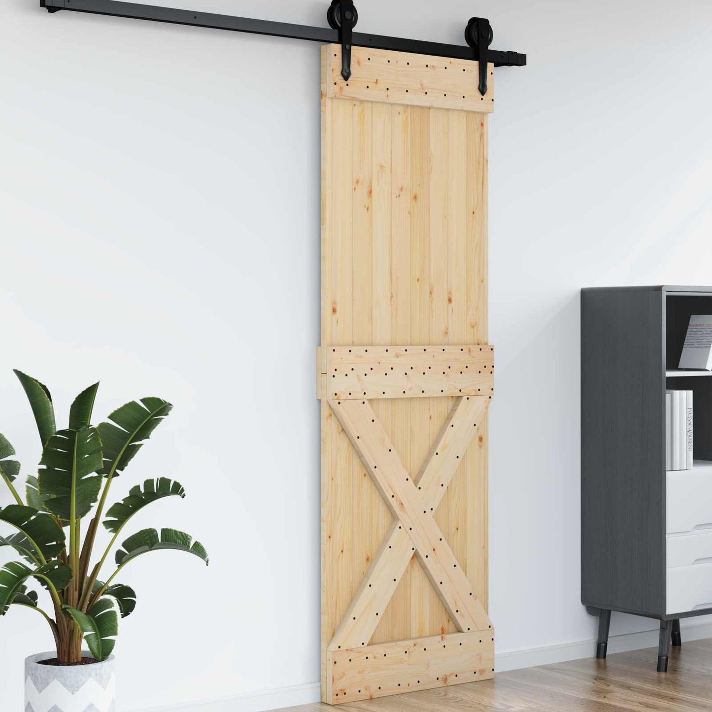 Dør NARVIK Naturlig 70 x 210 cm Massiv Furu Tre
