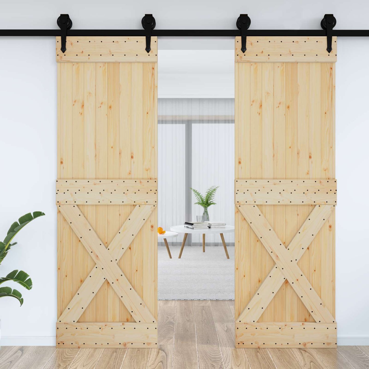 Dør NARVIK Naturlig 70 x 210 cm Massiv Furu Tre
