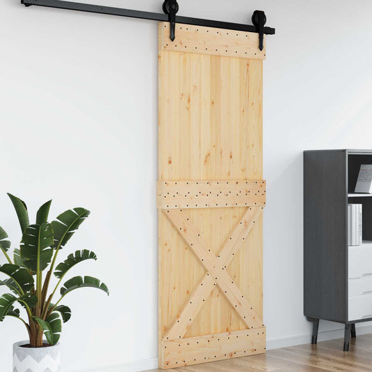 Dør NARVIK Naturlig 90 x 210 cm Massiv Furu Tre