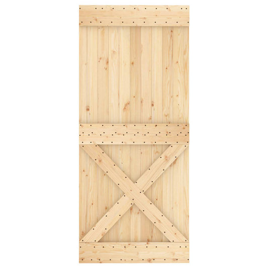 Dør NARVIK Naturlig 90 x 210 cm Massiv Furu Tre