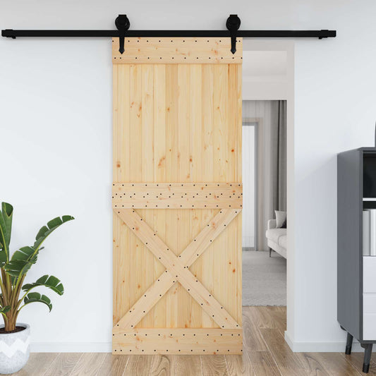 Dør NARVIK Naturlig 95 x 210 cm Massiv Furu Tre