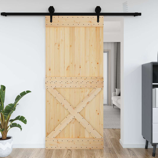 Dør NARVIK Naturlig 100 x 210 cm Massiv Furu Tre