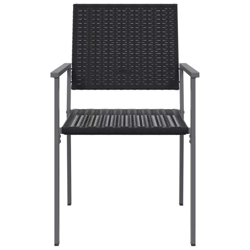 Hagestoler 6 stk svart 54x62,5x89 cm polyrotting