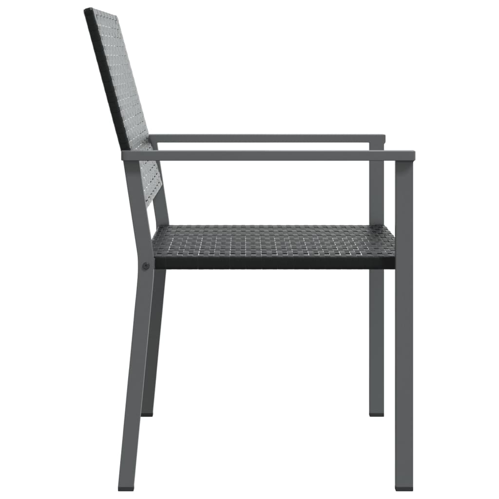 Hagestoler 6 stk svart 54x62,5x89 cm polyrotting