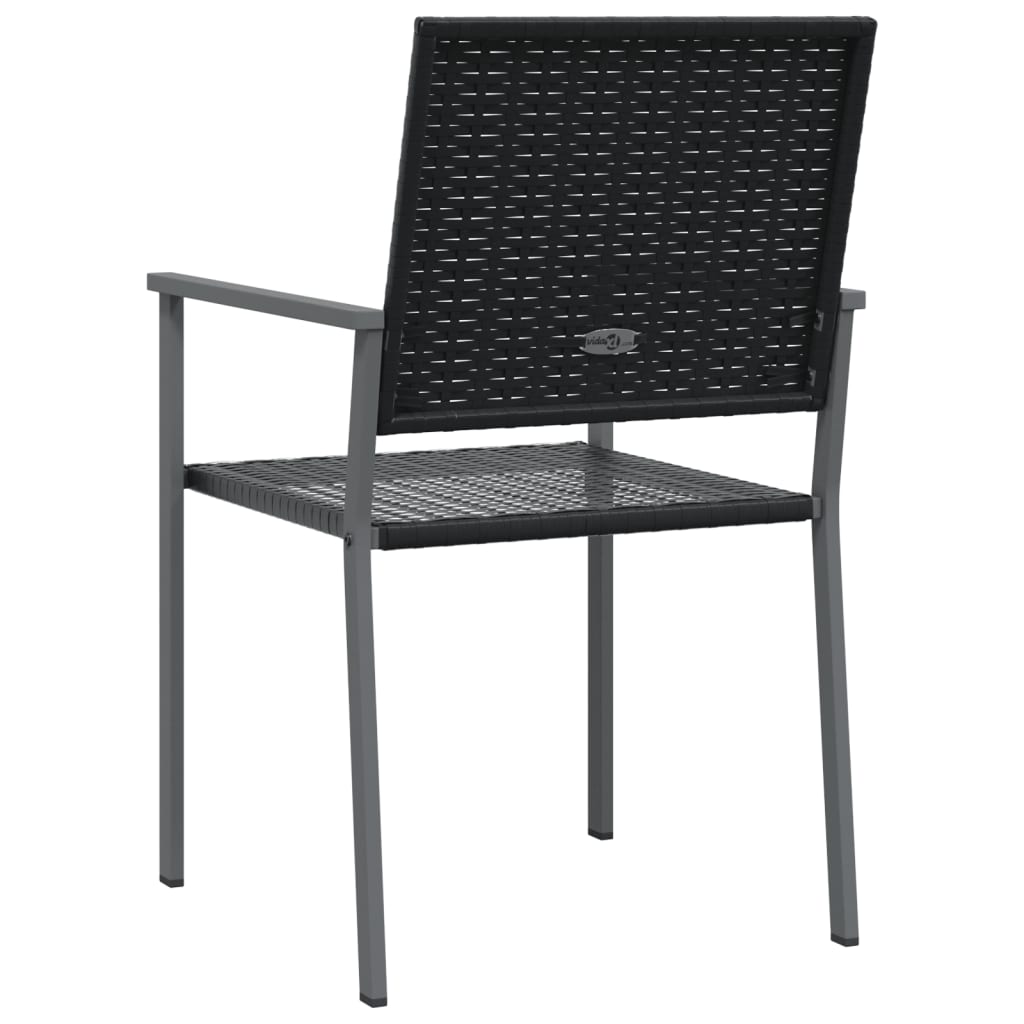 Hagestoler 6 stk svart 54x62,5x89 cm polyrotting