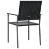 Hagestoler 6 stk svart 54x62,5x89 cm polyrotting