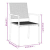 Hagestoler 6 stk svart 54x62,5x89 cm polyrotting
