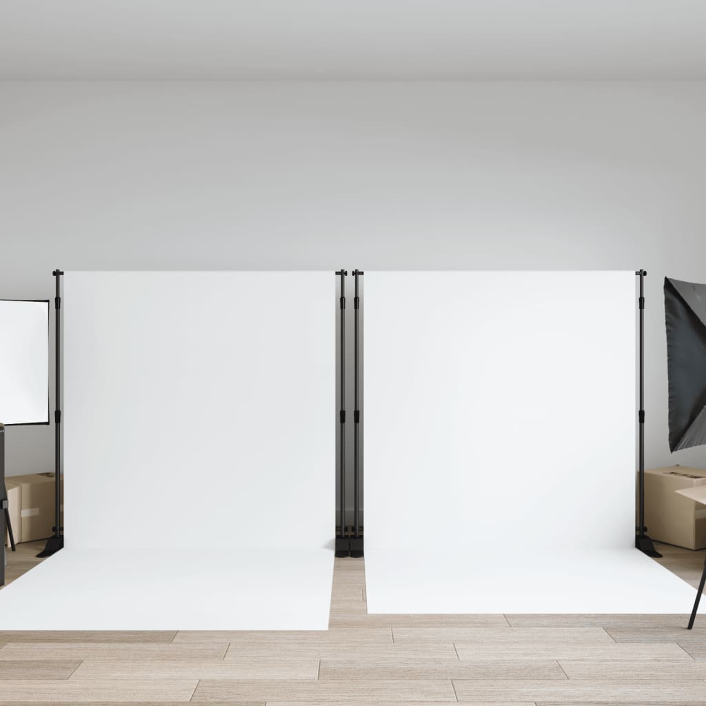 Bakgrunnsstativer 2 stk svart 254x243 cm stål