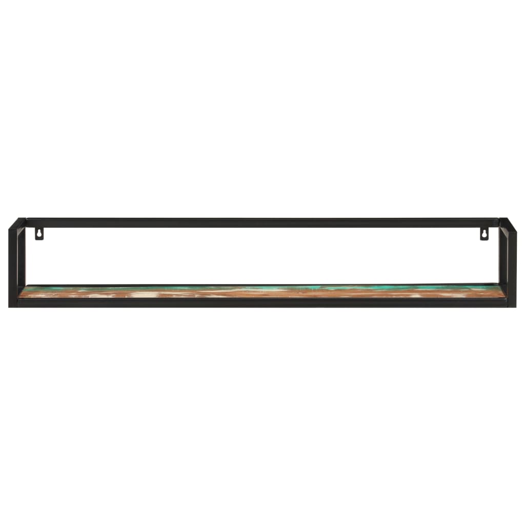 Vegghyller 2 stk 110x17x17 cm gjenvunnet heltre og jern