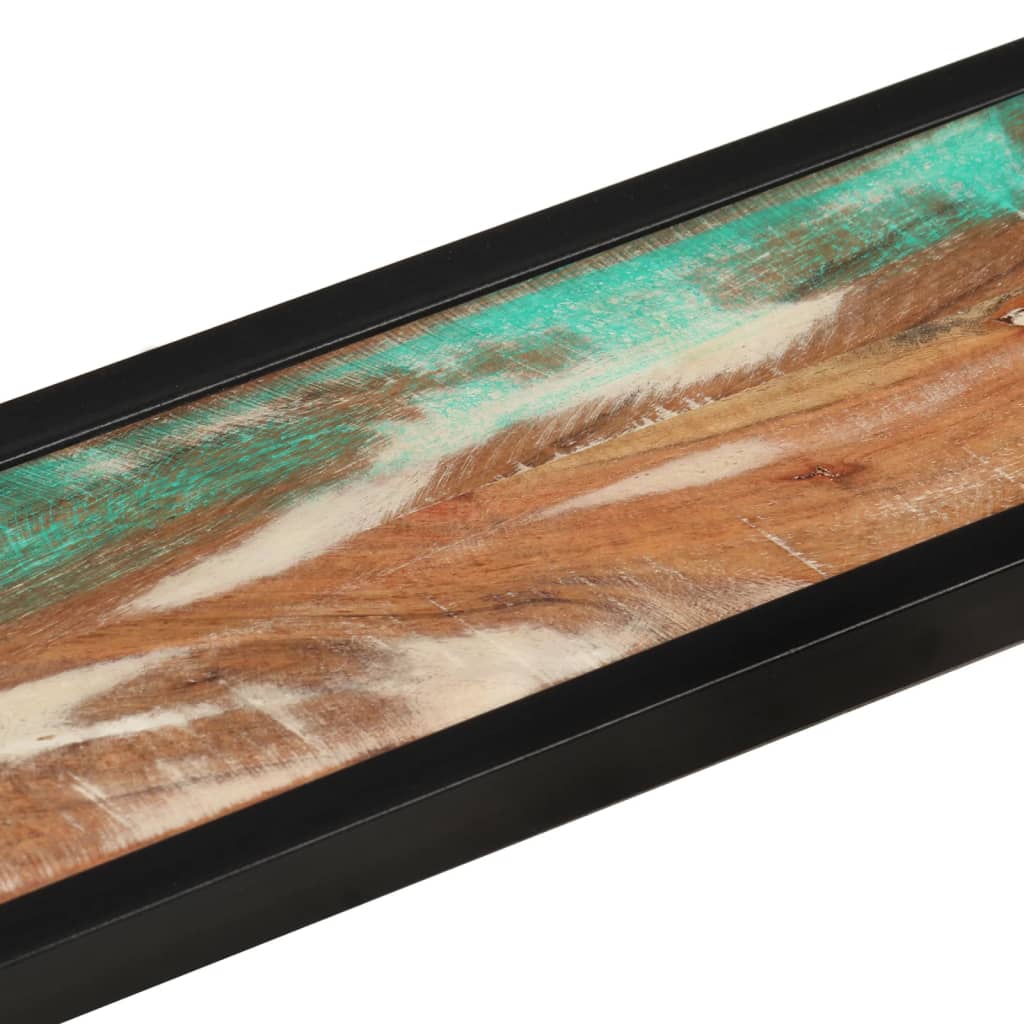 Vegghyller 2 stk 110x17x17 cm gjenvunnet heltre og jern