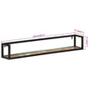 Vegghyller 2 stk 110x17x17 cm gjenvunnet heltre og jern