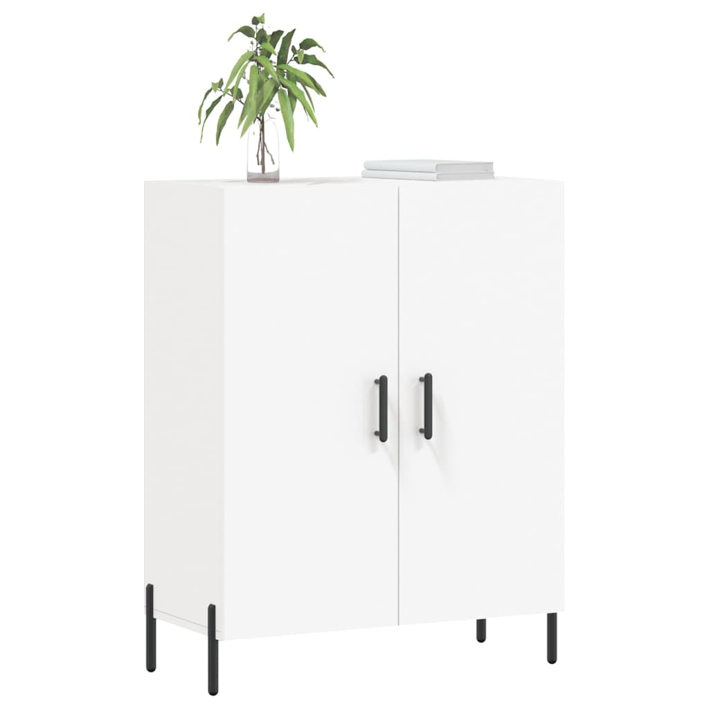 Skjenk hvit 69,5x34x90 cm konstruert tre