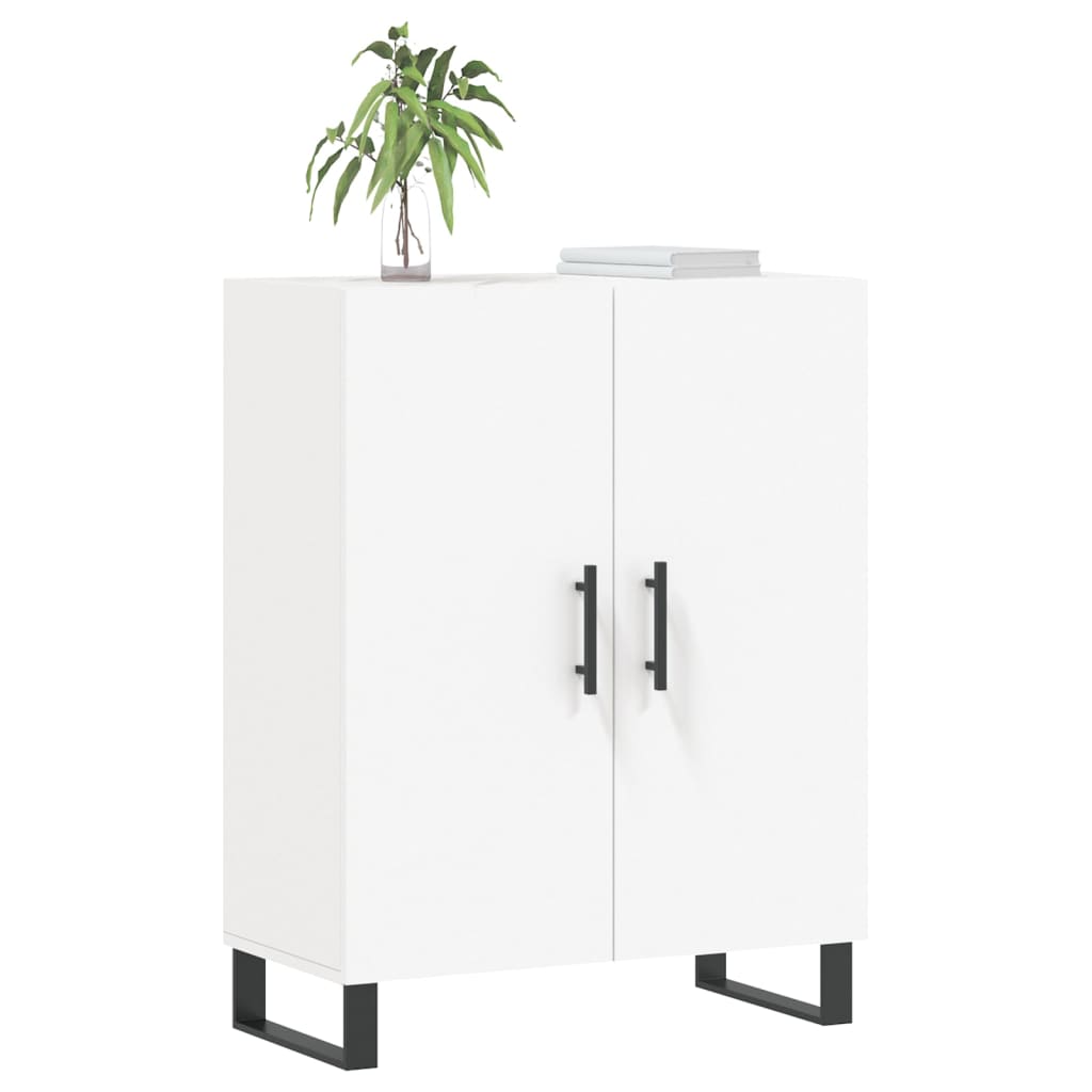 Skjenk hvit 69,5x34x90 cm konstruert tre