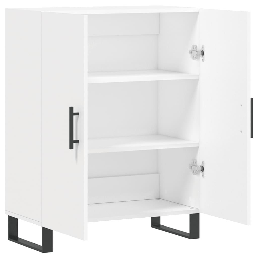Skjenk hvit 69,5x34x90 cm konstruert tre