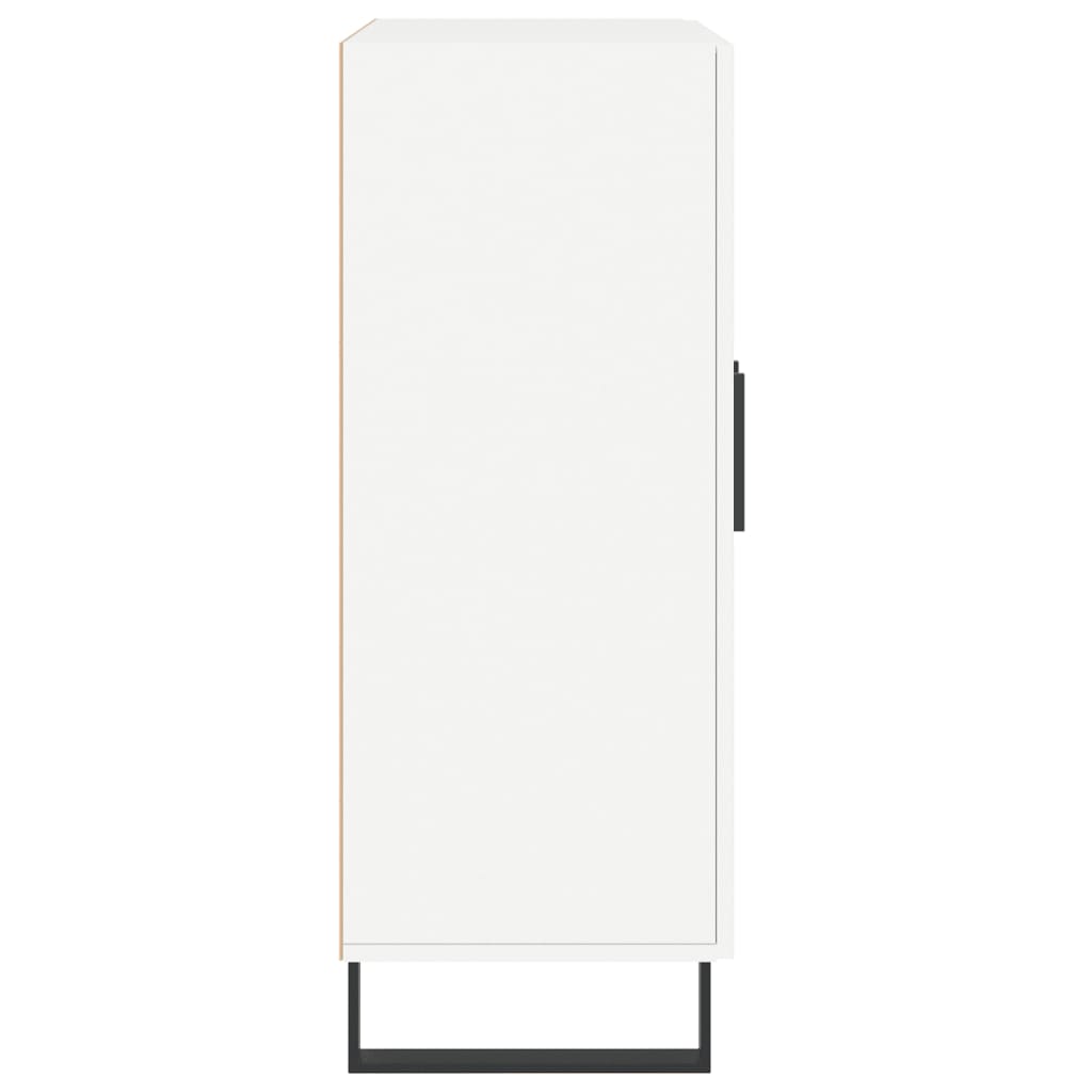 Skjenk hvit 69,5x34x90 cm konstruert tre