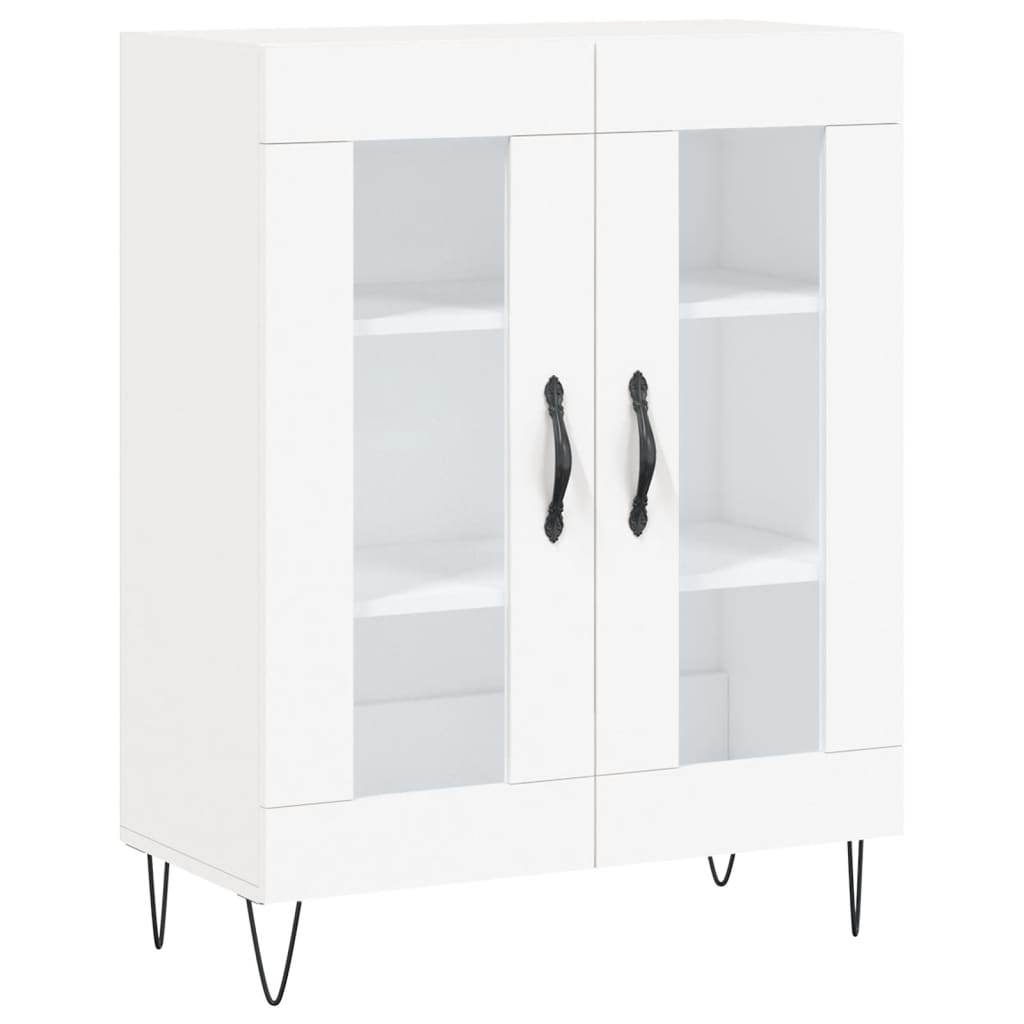 Skjenk hvit 69,5x34x90 cm konstruert tre