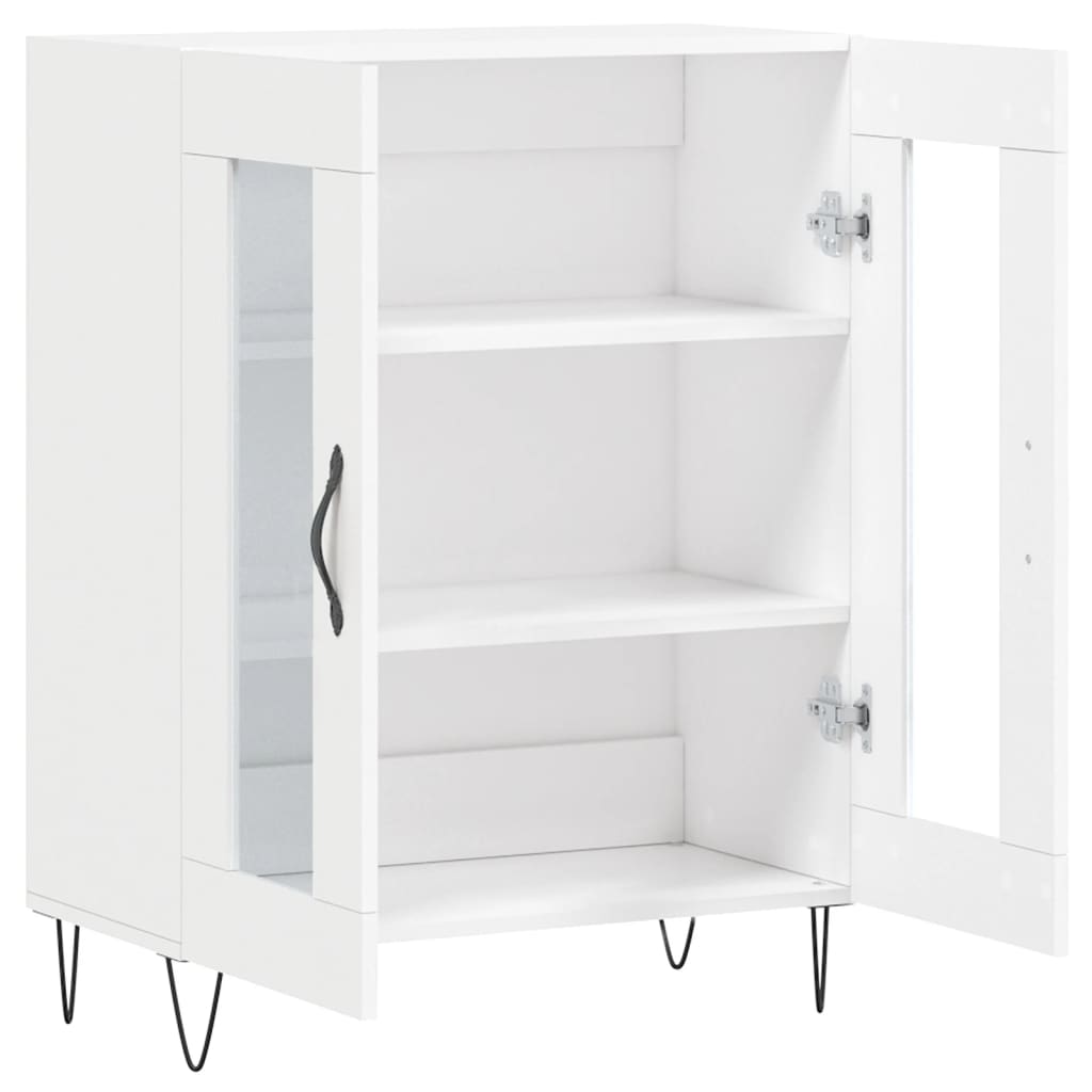Skjenk hvit 69,5x34x90 cm konstruert tre