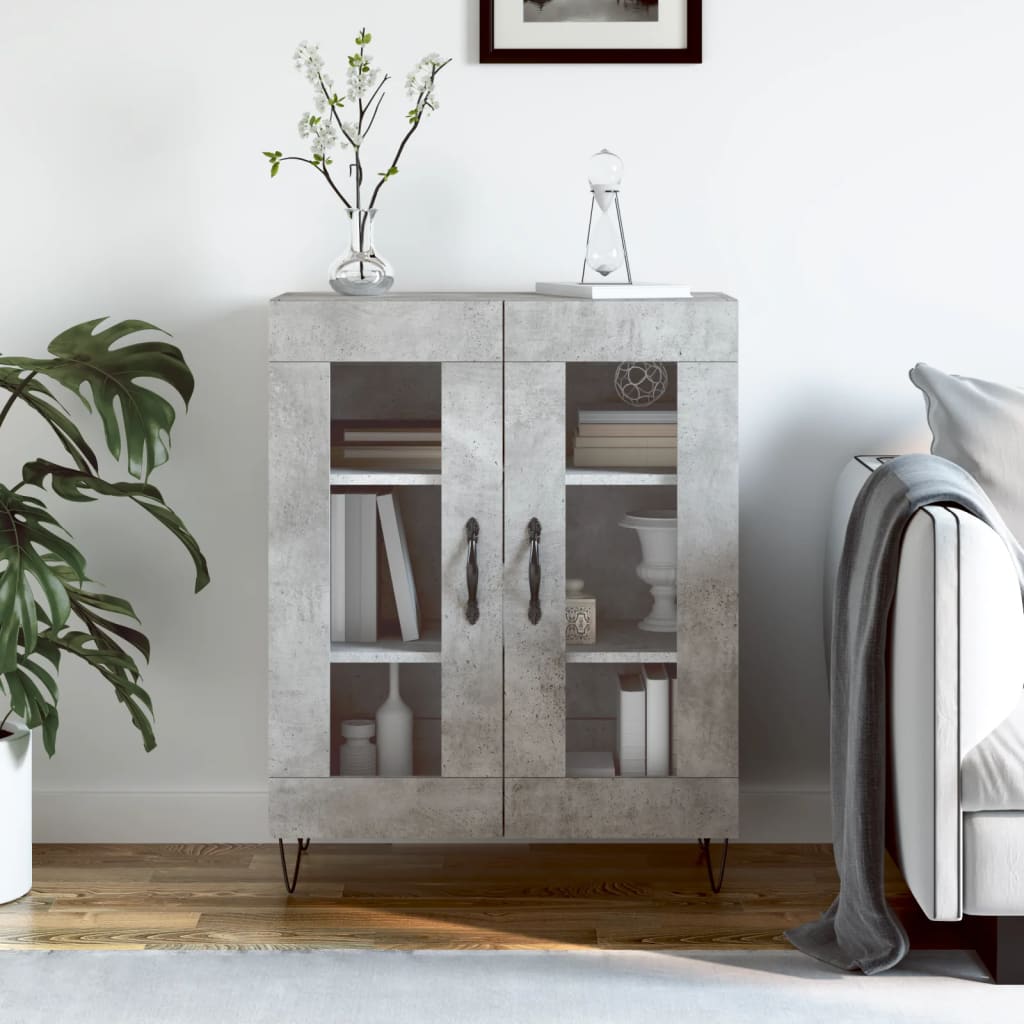 Skjenk betonggrå 69,5x34x90 cm konstruert tre