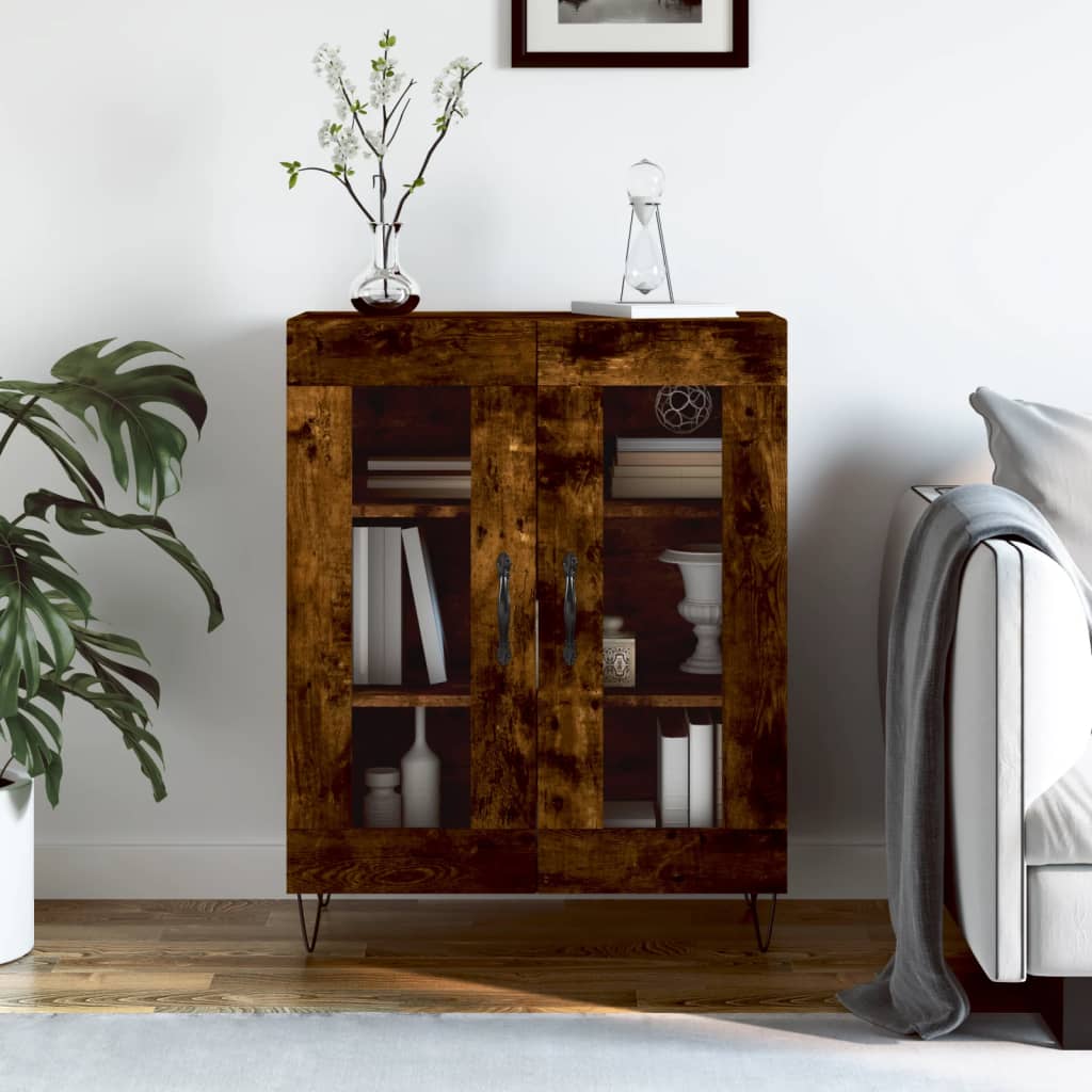 Skjenk røkt eik 69,5x34x90 cm konstruert tre