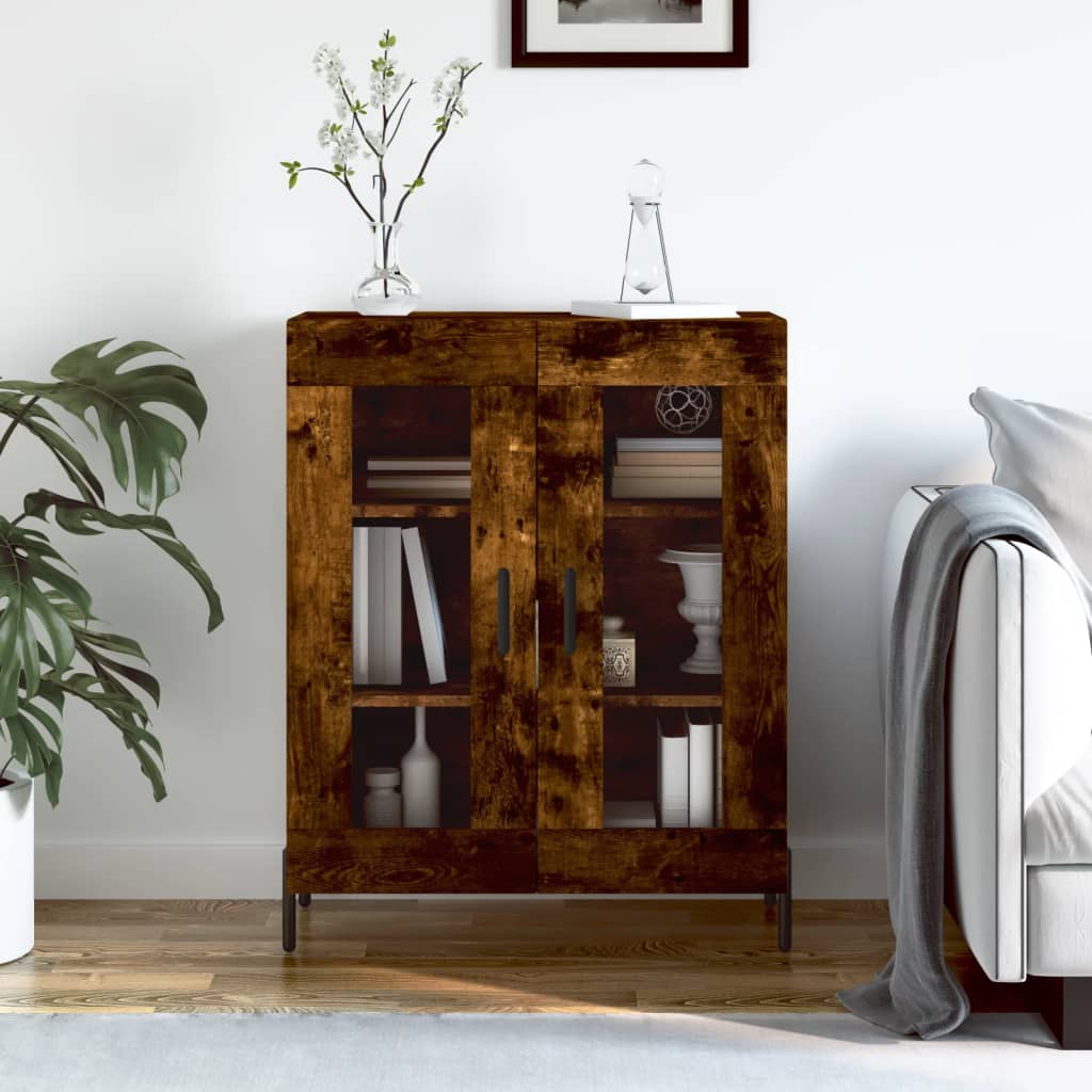 Skjenk røkt eik 69,5x34x90 cm konstruert tre