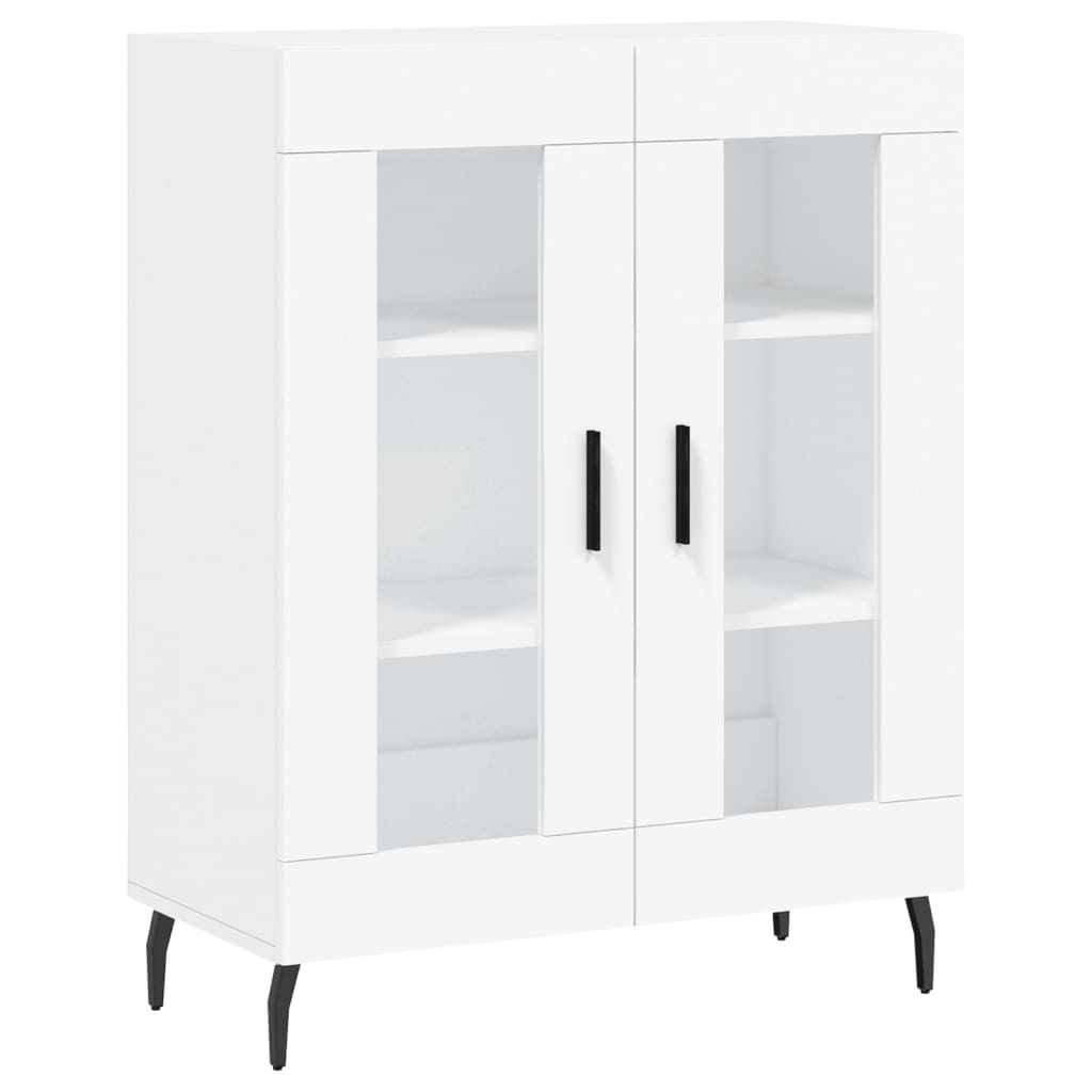 Skjenk hvit 69,5x34x90 cm konstruert tre