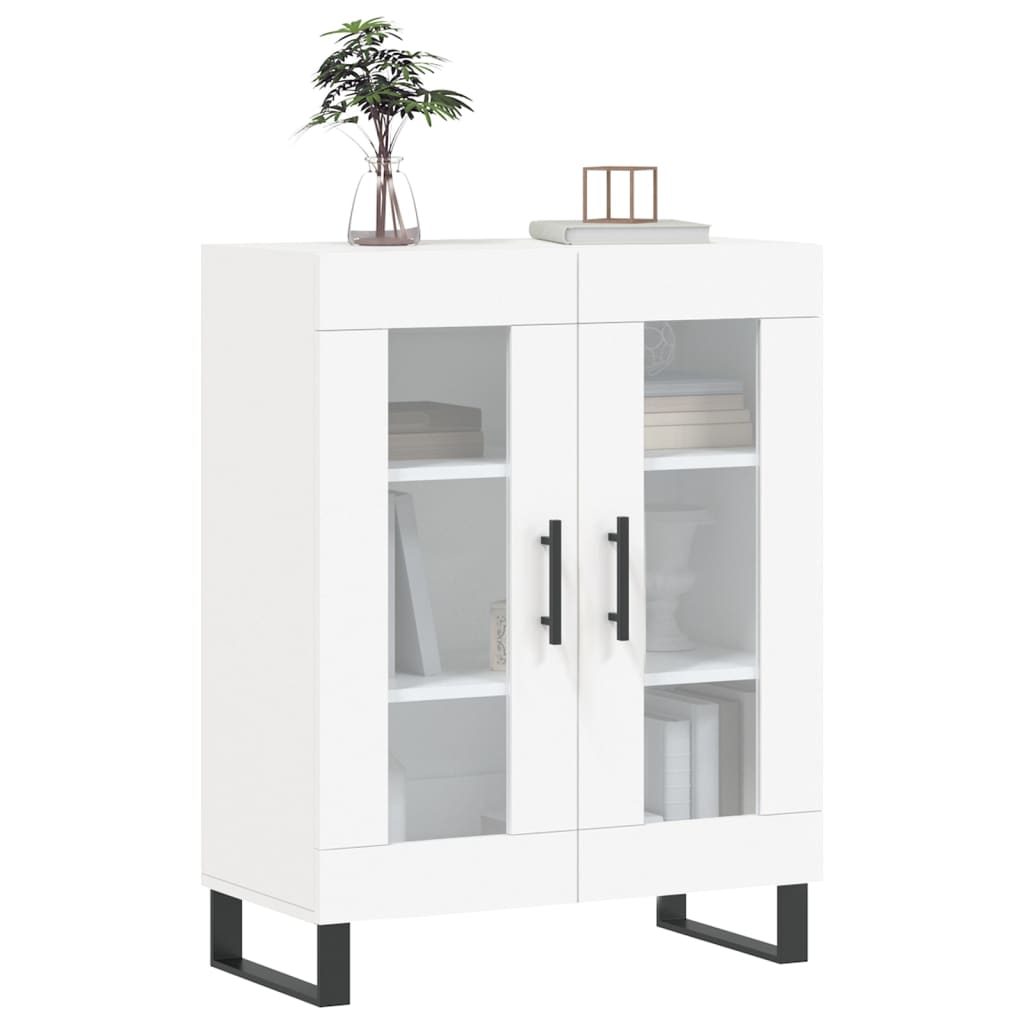 Skjenk hvit 69,5x34x90 cm konstruert tre