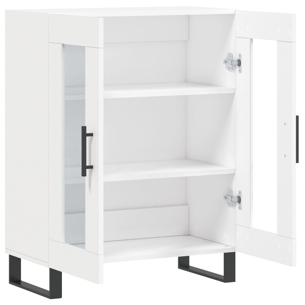 Skjenk hvit 69,5x34x90 cm konstruert tre