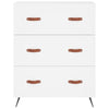 Kommode hvit 69,5x34x90 cm konstruert tre