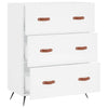 Kommode hvit 69,5x34x90 cm konstruert tre