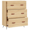 Kommode sonoma eik 69,5x34x90 cm konstruert tre