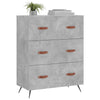 Kommode betonggrå 69,5x34x90 cm konstruert tre