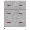 Kommode betonggrå 69,5x34x90 cm konstruert tre