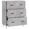 Kommode betonggrå 69,5x34x90 cm konstruert tre