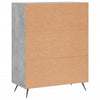 Kommode betonggrå 69,5x34x90 cm konstruert tre