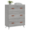 Kommode grå sonoma 69,5x34x90 cm konstruert tre