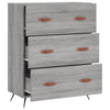Kommode grå sonoma 69,5x34x90 cm konstruert tre
