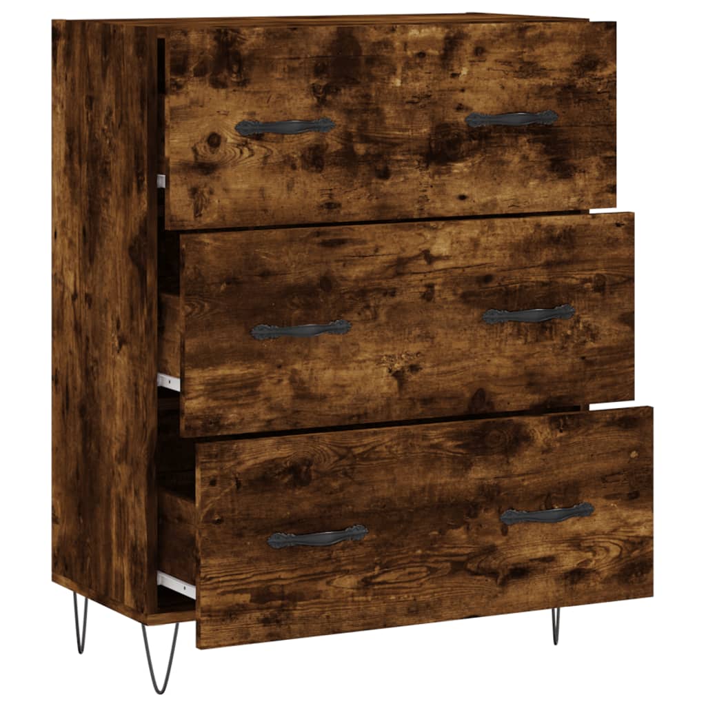 Skjenk røkt eik 69,5x34x90 cm konstruert tre