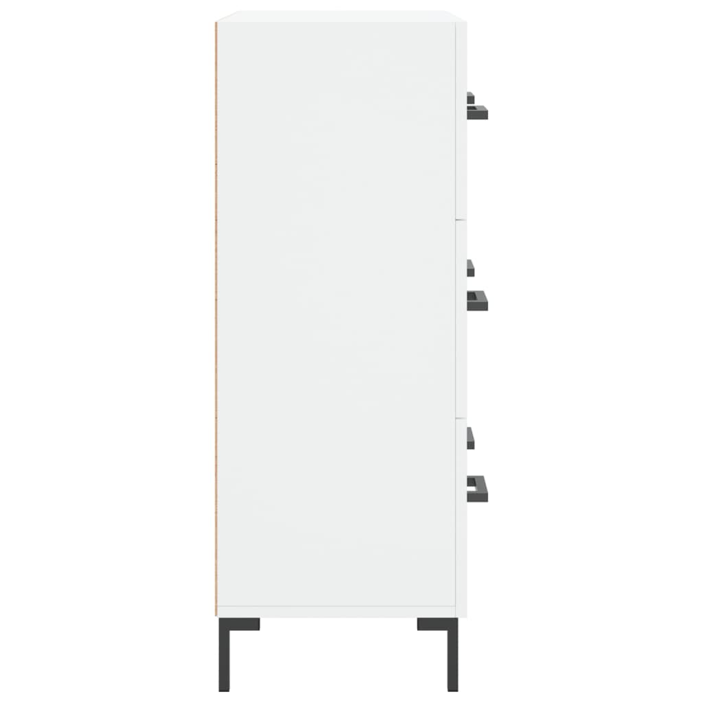 Skjenk hvit 69,5x34x90 cm konstruert tre