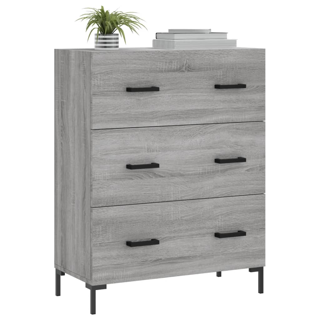 Skjenk grå sonoma 69,5x34x90 cm konstruert tre