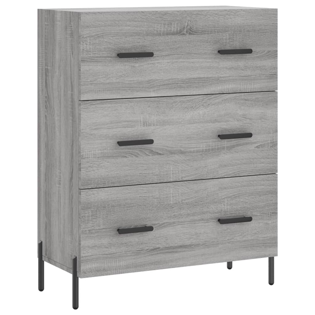 Skjenk grå sonoma 69,5x34x90 cm konstruert tre