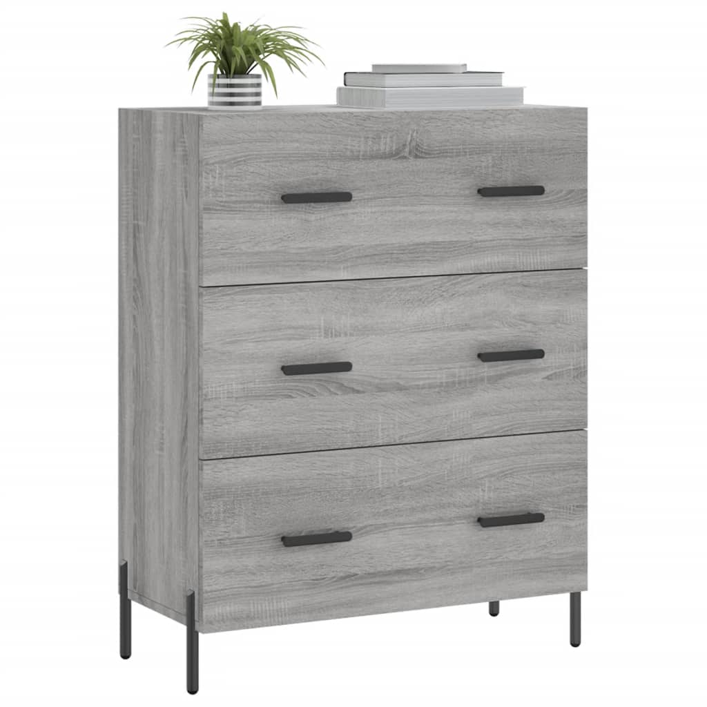 Skjenk grå sonoma 69,5x34x90 cm konstruert tre