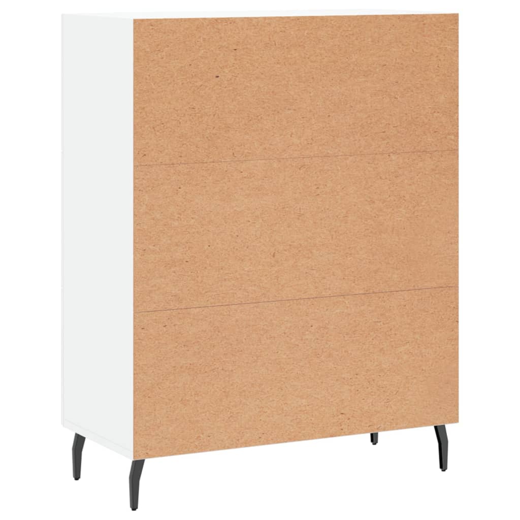 Skjenk hvit 69,5x34x90 cm konstruert tre