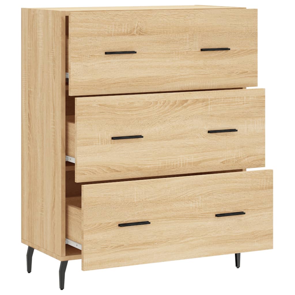 Skjenk sonoma eik 69,5x34x90 cm konstruert tre